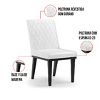 Cadeira Sala De Jantar Base Madeira Preto Kit 2 Sofia Sintéti