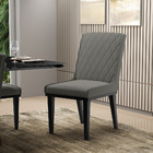 Cadeira Sala De Jantar Base Madeira Preto Kit 2 Sofia Suede G