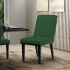 Cadeira Sala De Jantar Base Madeira Preto Kit 2 Sofia Veludo