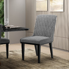 Cadeira Sala De Jantar Base Madeira Preto Kit 4 Sofia Linho D