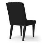 Cadeira Sala De Jantar Base Madeira Preto Kit 4 Sofia Linho P