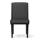 Cadeira Sala De Jantar Base Madeira Preto Kit 4 Sofia Sintéti