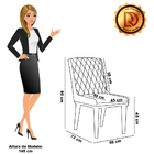 Cadeira Sala De Jantar Base Madeira Preto Kit 4 Sofia Suede A