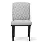 Cadeira Sala De Jantar Base Madeira Preto Kit 4 Sofia Suede D