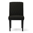 Cadeira Sala De Jantar Base Madeira Preto Kit 4 Sofia Suede D