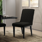 Cadeira Sala De Jantar Base Madeira Preto Kit 4 Sofia Suede P