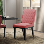 Cadeira Sala De Jantar Base Madeira Preto Kit 4 Sofia Suede R