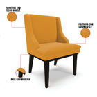 Cadeira Sala De Jantar Base Madeira Preto Kit 6 Liz Bouclê Mo