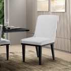 Cadeira Sala De Jantar Base Madeira Preto Kit 6 Sofia Linho D