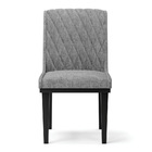 Cadeira Sala De Jantar Base Madeira Preto Kit 6 Sofia Linho D