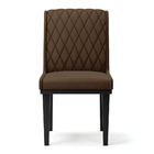 Cadeira Sala De Jantar Base Madeira Preto Kit 6 Sofia Suede M