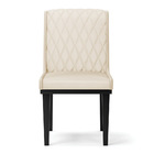 Cadeira Sala De Jantar Base Madeira Preto Kit 8 Sofia Sintéti