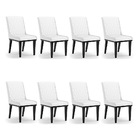 Cadeira Sala De Jantar Base Madeira Preto Kit 8 Sofia Sintéti