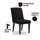 Cadeira Sala De Jantar Base Madeira Preto Kit 8 Sofia Suede P