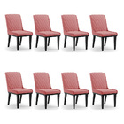 Cadeira Sala De Jantar Base Madeira Preto Kit 8 Sofia Suede R