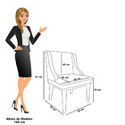 Cadeira Sala De Jantar Base Madeira Preto Liz Bouclê D03 - D'