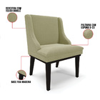 Cadeira Sala De Jantar Base Madeira Preto Liz Bouclê D03 - D'