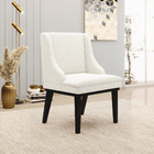 Cadeira Sala De Jantar Base Madeira Preto Liz Bouclê Off Whit