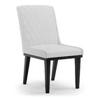 Cadeira Sala De Jantar Base Madeira Preto Sofia Linho D03 - D