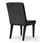 Cadeira Sala De Jantar Base Madeira Preto Sofia Sintético Pu