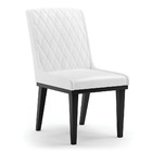 Cadeira Sala De Jantar Base Madeira Preto Sofia Sintético Pu