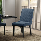 Cadeira Sala De Jantar Base Madeira Preto Sofia Suede D03 - D