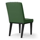 Cadeira Sala De Jantar Base Madeira Preto Sofia Suede Verde D