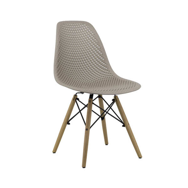 Cadeira Sala De Jantar Carla Nude Base Madeira R02 - D'rossi