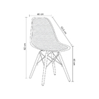 Cadeira Sala De Jantar Carla Preto Base Madeira R02 - D'rossi