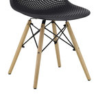 Cadeira Sala De Jantar Carla Preto Base Madeira R02 - D'rossi
