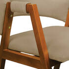 Cadeira Sala De Jantar Em Madeira Kit 2 Yara Suede D03 - D'ro