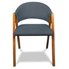 Cadeira Sala De Jantar Em Madeira Kit 2 Yara Suede D03 - D'ro