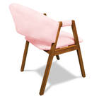 Cadeira Sala De Jantar Em Madeira Kit 2 Yara Suede Rosa Bebê