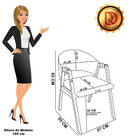 Cadeira Sala De Jantar Em Madeira Kit 2 Yara Suede Rosa Bebê