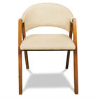 Cadeira Sala De Jantar Em Madeira Kit 4 Yara Suede D03 - D'ro