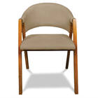 Cadeira Sala De Jantar Em Madeira Kit 4 Yara Suede Marrom Rat