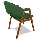 Cadeira Sala De Jantar Em Madeira Kit 4 Yara Suede Verde D03