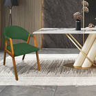 Cadeira Sala De Jantar Em Madeira Kit 6 Yara Suede Verde D03
