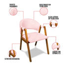 Cadeira Sala De Jantar Em Madeira Yara Suede D03 - D'rossi -