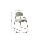 Cadeira Sala De Jantar Encosto E Assentos Estofados Corino Li