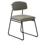 Cadeira Sala De Jantar Encosto E Assentos Estofados Corino Li