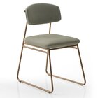 Cadeira Sala De Jantar Encosto E Assentos Estofados Corino Li