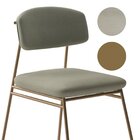 Cadeira Sala De Jantar Encosto E Assentos Estofados Corino Li