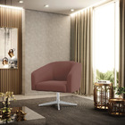 Cadeira Sala De Jantar Giratória Base Cromada Kit 2 Stella Ve