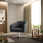 Cadeira Sala De Jantar Giratória Base Cromada Stella Bouclê D