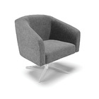 Cadeira Sala De Jantar Giratória Base Cromada Stella Linho D0