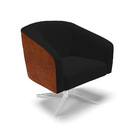 Cadeira Sala De Jantar Giratória Base Cromada Stella Noz/linh