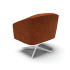 Cadeira Sala De Jantar Giratória Base Cromada Stella Sintétic