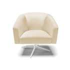 Cadeira Sala De Jantar Giratória Base Cromada Stella Sintétic