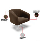 Cadeira Sala De Jantar Giratória Base Cromada Stella Suede D0